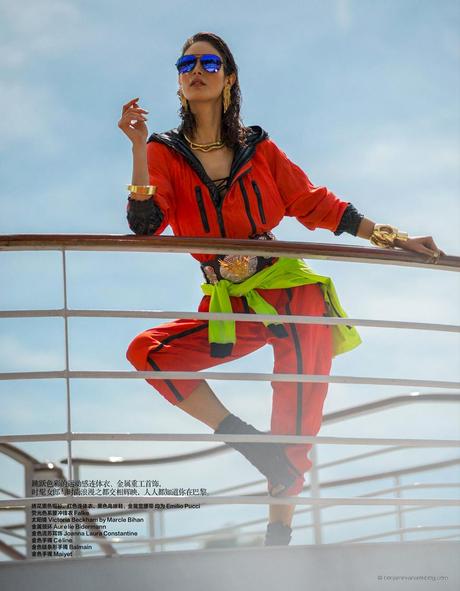 Harper’s BAZAAR with Gorgeous Sexy Maud Le Fort in “On the Water” by Benjamin Kanarek Maud le Fort in Emilio Pucci © Benjamin Kanarek