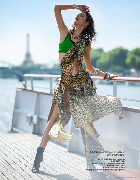 Harper’s BAZAAR with Gorgeous Sexy Maud Le Fort in “On the Water” by Benjamin Kanarek Maud le Fort in Alexandre Vauthier Couture © Benjamin Kanarek