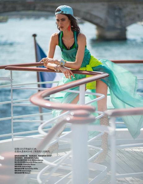Harper’s BAZAAR with Gorgeous Sexy Maud Le Fort in “On the Water” by Benjamin Kanarek Maud le Fort in DKNY and Drik Bikkembergs © Benjamin Kanarek