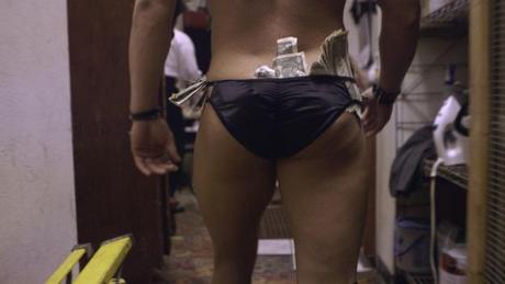 stripper, male butt, money in g-string