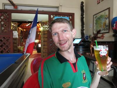 41 Different Places That I Have Watched World Cup 2014 So Far Bar 40 - Tipic Creole in St. Laurent du Maroni in French Guyana watching the France match.