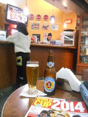 41 Different Places That I Have Watched World Cup 2014 So Far Beer and football in Bar Gate Zero in Rio de Janeiro Airport, Brazil.