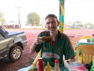 41 Different Places That I Have Watched World Cup 2014 So Far Breakfast bar in Oiapoque where I caught some brief highlights before crossing the border into French Guyana.