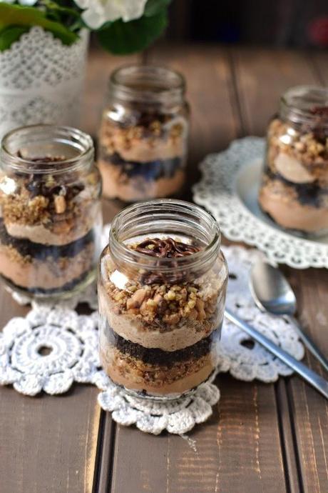 Individual No-Bake Chocolate Cheesecakes (in a bottle)