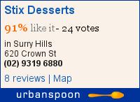 Stix Desserts on Urbanspoon