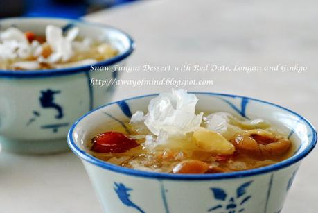 Snow Fungus Dessert with Red Date, Longan and Ginkgo 白果银耳红枣龙眼糖水
