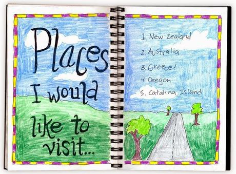 “Places I’d Like to Visit” Journal Page
