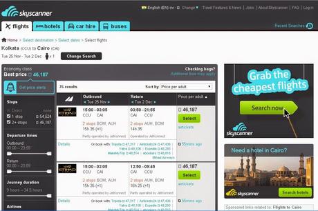 Skyscanner and I travel to Egypt