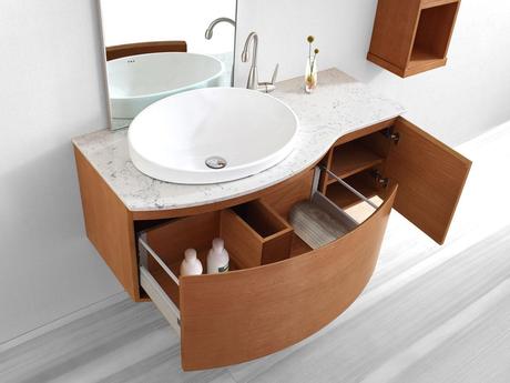 Bathroom Vanity Made from Recycled Oak Wood