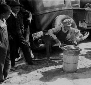 boys making ice cream, 1940