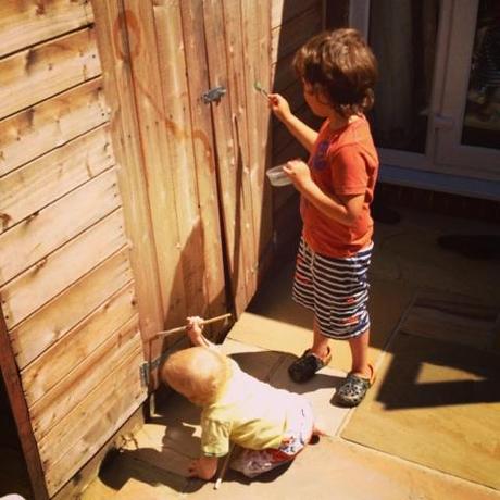 Painting Daddy's Shed - 184/365 Painting Daddy's Shed - 184/365