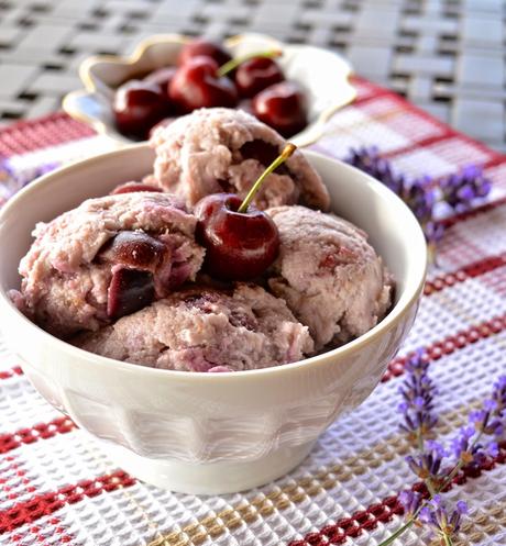Lavender Infused Cherry Ice Cream (Paleo, SCD, GAPS, Dessert)