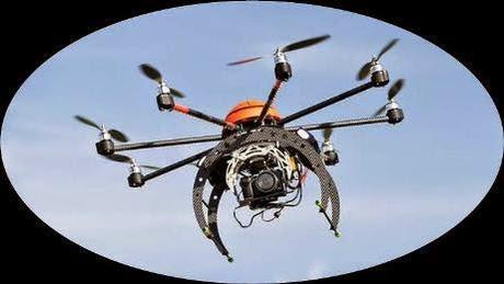 drone in the sky - woman complains of peeping tom...