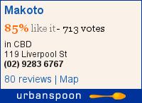 Makoto on Urbanspoon