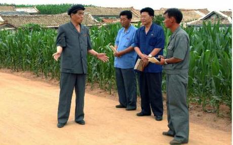 DPRK Premier Visits Farms in North P’yo’ngan Province DPRK Premier Pak Pong Ju (L) talks with agricultural officials during a tour of farms in North P'yo'ngan Province (Photo: Rodong Sinmun).
