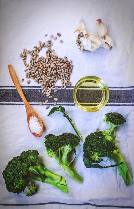 Broccoli Pesto with Sunflower Seeds Recipe Copyright aldentegourmet blog