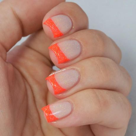 Neon French Manicure with China Glaze Pool Party