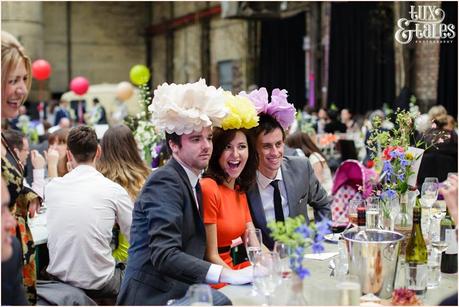 Funny guests at Camp & furnace wedding