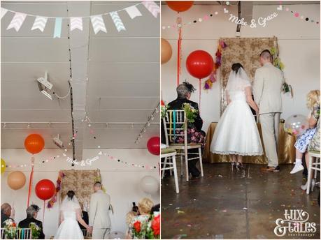 Wedding photography at up themed wedding Camp & Furnace