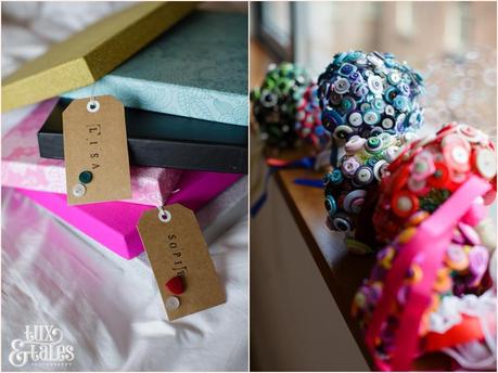 homemade button bouquets hope street hotel wedding photography