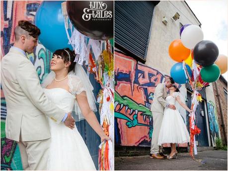 Up themed wedding camp & furnace balloons