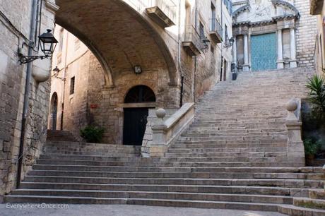 Stairs in Girona Spain