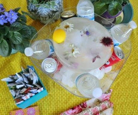 Decorative Ice Buckets with Flowers