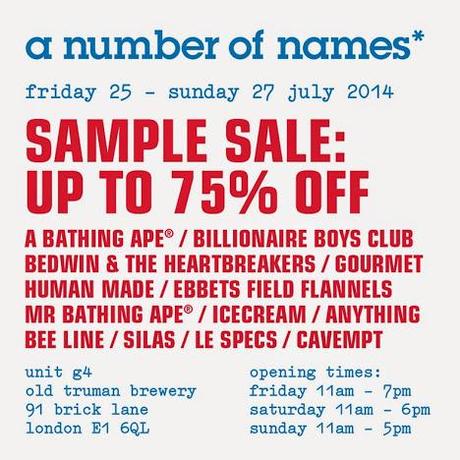 A NUMBER OF NAMES* SAMPLE SALE // CREPE CITY