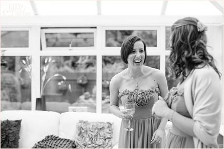 York wedding photography documentary wedidng bridesmaid laughs