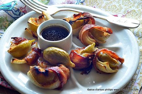 ~fig bacon onion bundle with bourbon brown sugar drizzle~
