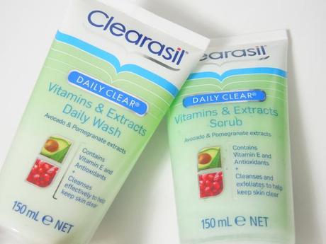 clearasil daily clear vitamins and extracts daily wash scrub
