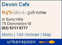 Devon Cafe on Urbanspoon