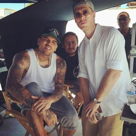 Pictures of Chris Brown & Usher Shooting ‘New Flame’ Music Video