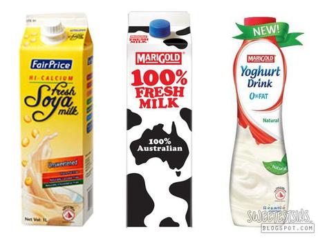 fairprice unsweetened fresh soya milk marigold 100% fresh milk marigold yoghurt drink natural