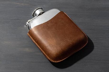Be Alcoholic With Style   Leather Flask Case