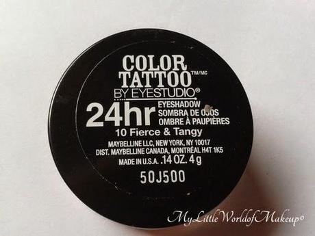 Maybelline Color Tattoo EyeStudio in Fierce & Tangy Review and Swatches