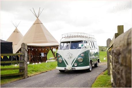 VW Van tipi at Newton Grange Wedding photography
