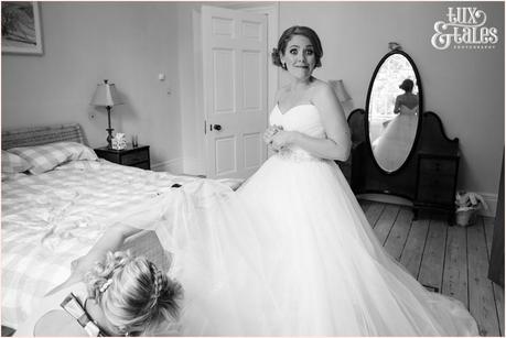 Bride makes funny faces Newton Grange Wedding Photography