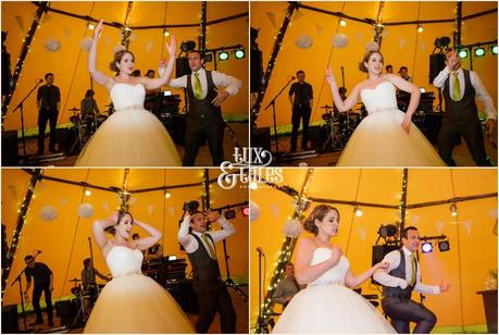Wedding photographer at Newton Grange funny first dance photos