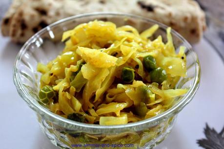 Cabbage Peas and Onion  Recipe