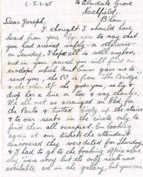 letter olive 5 feb 1945 page 1