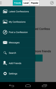 features of Confess anonymous confession app