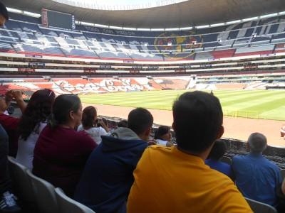 Hand of God and Mexico 86 Memories: Visiting Estadio Azteca, Ciudad de Mexico, Mexico In the stand.