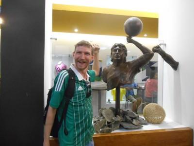 Hand of God and Mexico 86 Memories: Visiting Estadio Azteca, Ciudad de Mexico, Mexico Doing the Diego!