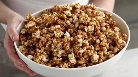 Recipe for Caramel Corn Clusters - Snacks