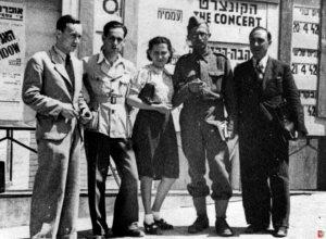 Menachem Begin with Irgun comrades in 1948