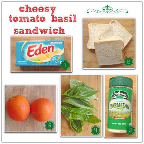 Cheesy Tomato Basil Sandwich