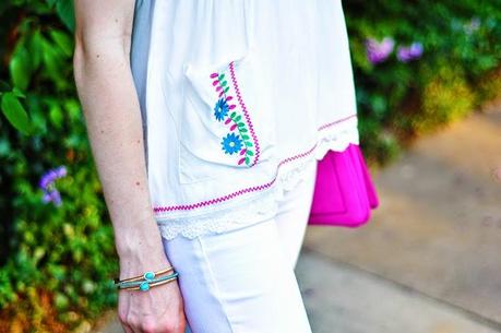 Chelsea and Violet Embroidered Tank