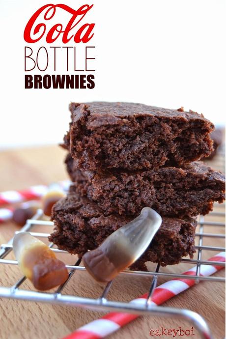 brownies flavoured with cola and added cola bottles