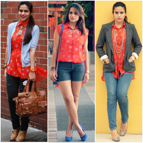 Three Ways To Wear A High Low Blouse, Tanvii.com